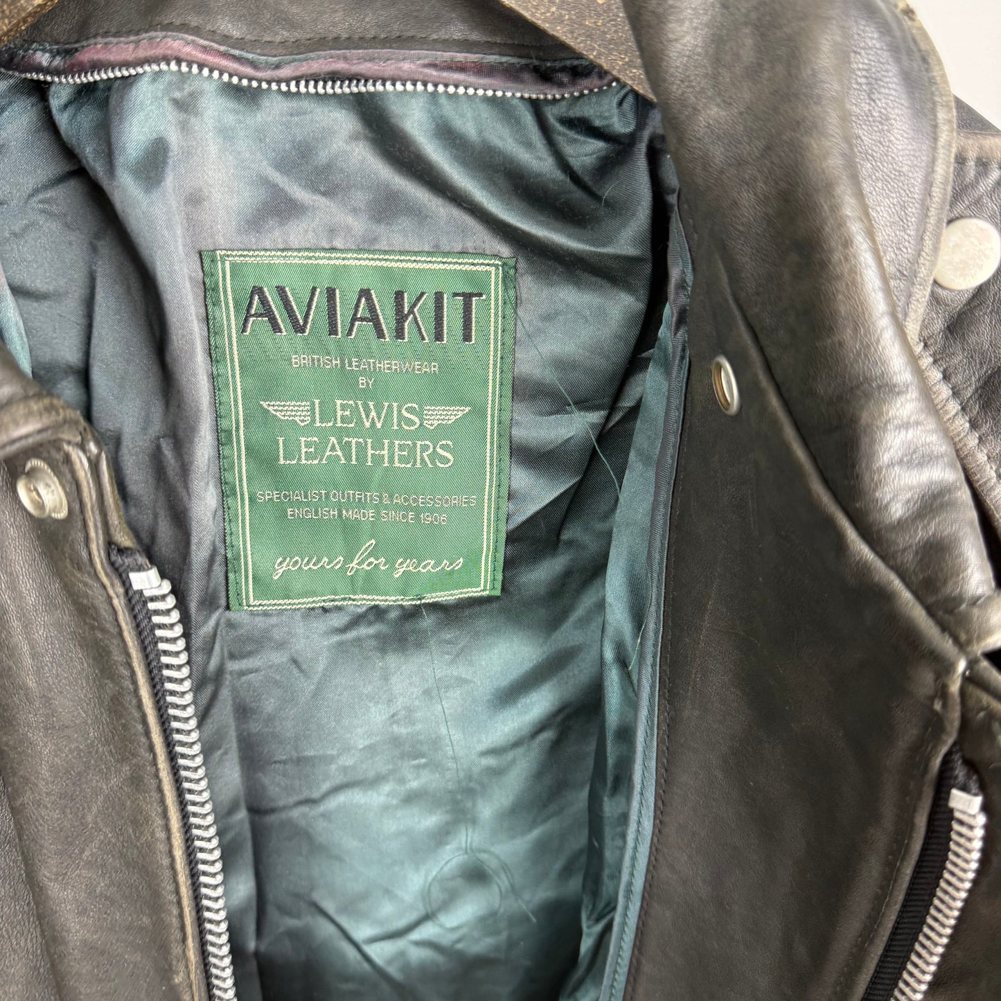 AVIAKIT Lewis Leathers Lederjacke Bomber Style (L/XL)