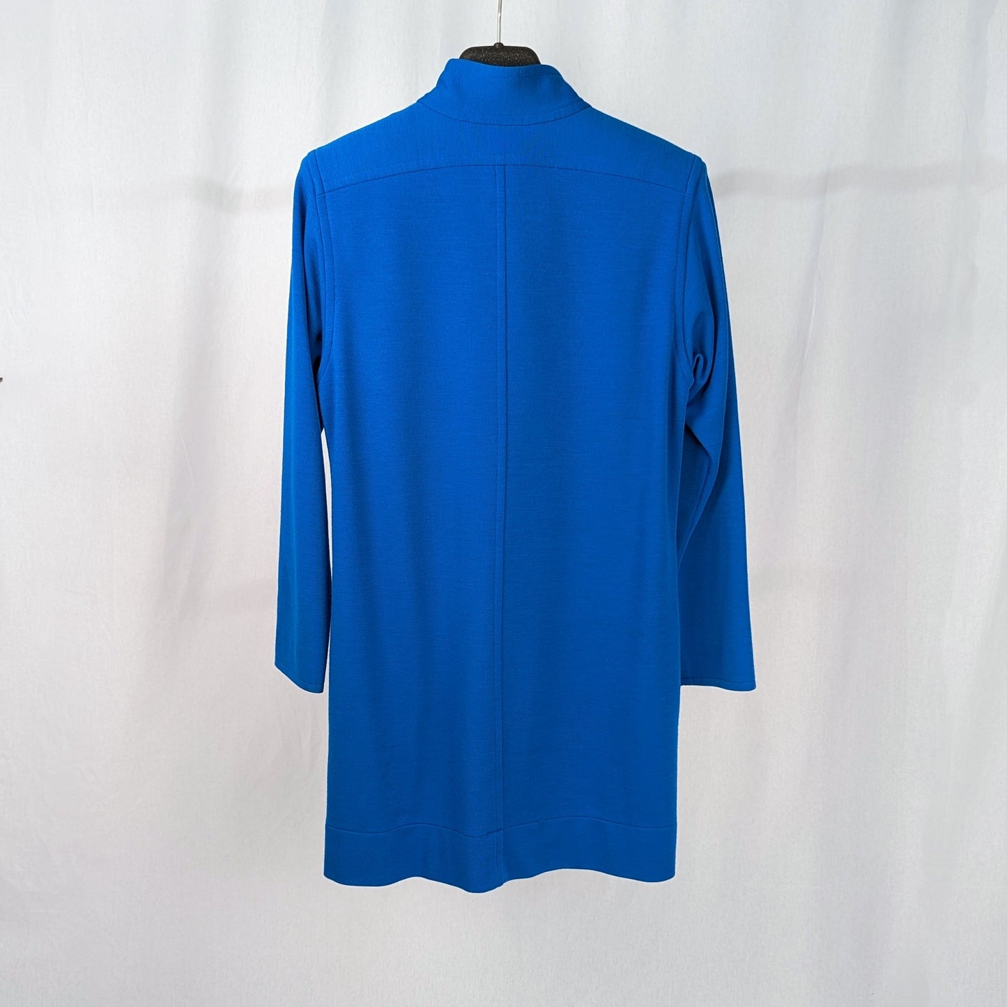 YVES SAINT LAURENT RIVE GAUCHE FW1988 Blue Wool Halfzip Dress (S)