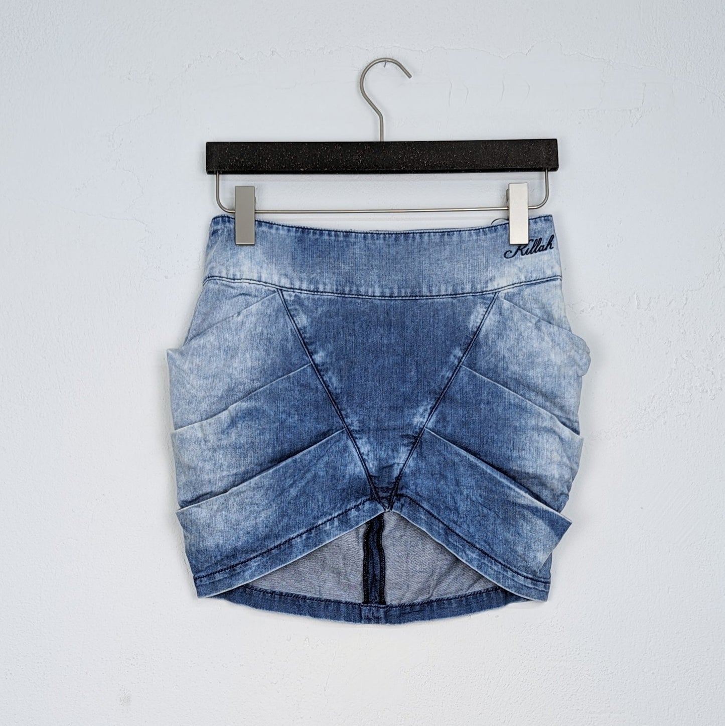 KILLAH Asymetrical Mini Denim Rock (XS)