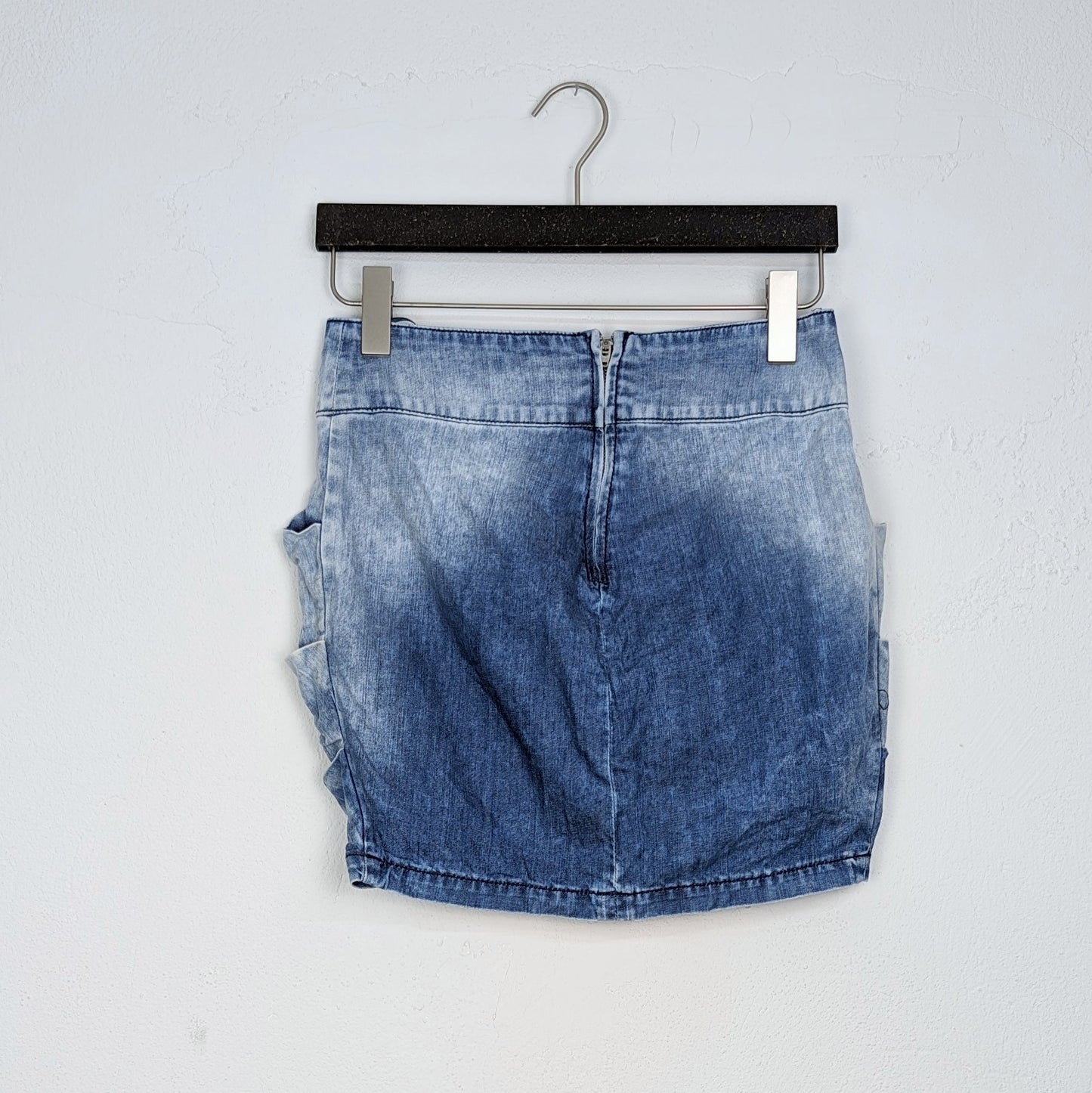 KILLAH Asymetrical Mini Denim Rock (XS)